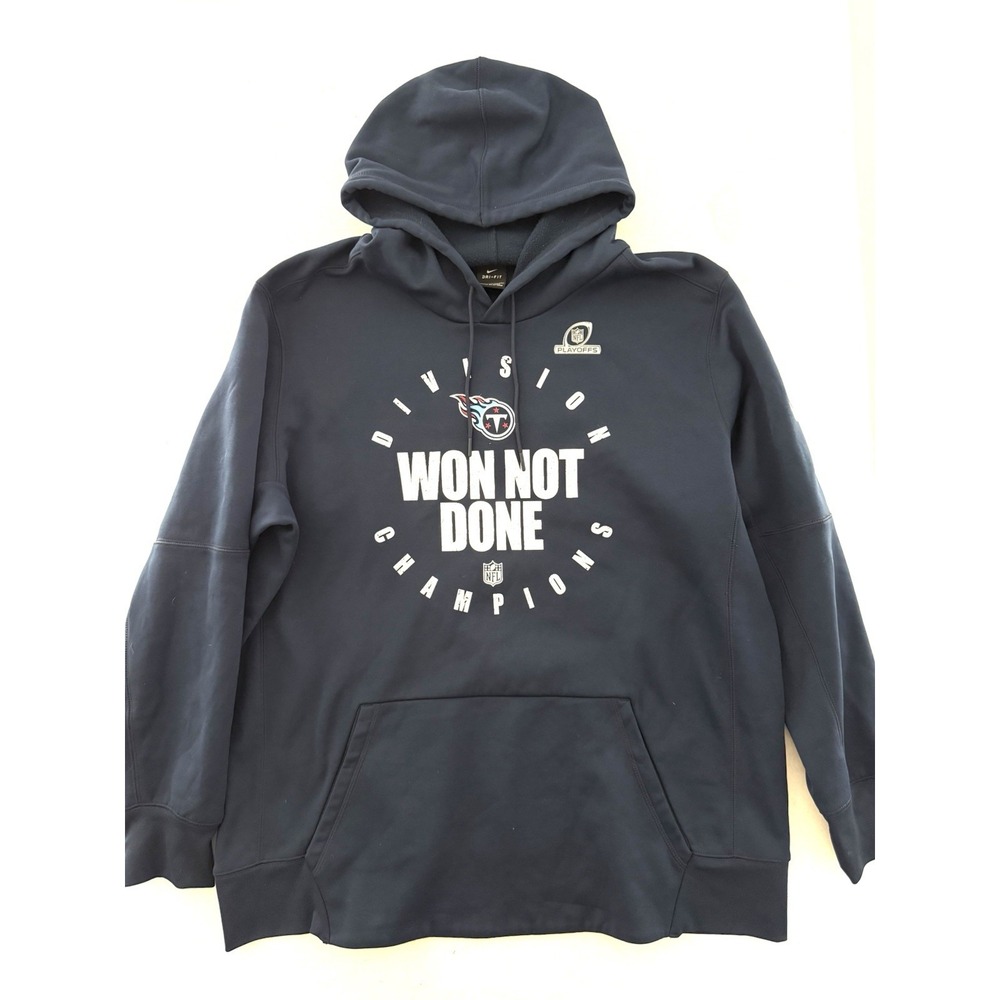 Team Issue Tennessee Titans‎ Playoffs Warm Up Hoodie Mens 2XL Nike Dri-Fit
